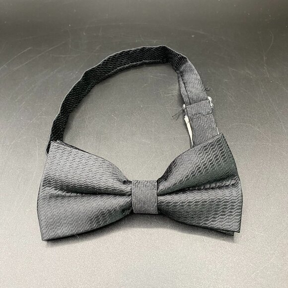 John Vandyk Bow Tie Accessory Adjustable Black 100% Micro Fibre - Picture 1 of 8